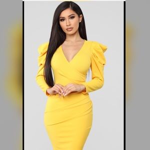 Show Me How To Love Dress - Yellow